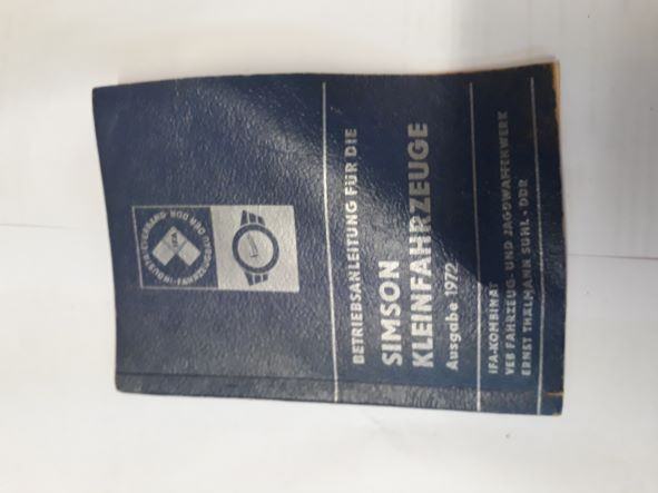 Simson, Betriebsanleitung, orig DDR