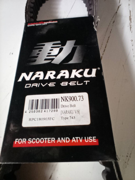 Keilriemen Naraku Typ 743mm Baotian REX Znen Adly Flex Tech GY6 125, 150ccm Antriebsriemen