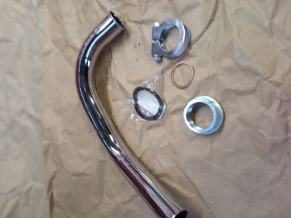 Simson Auspuff Krümmer 32 chrom set Tuning