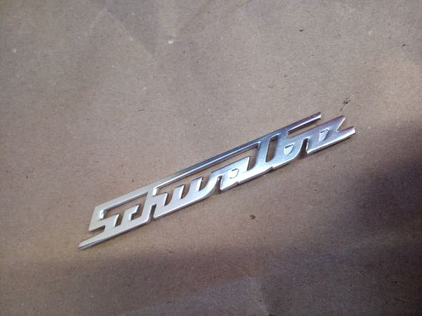 Simson schwalbe Schriftzug Aluminium